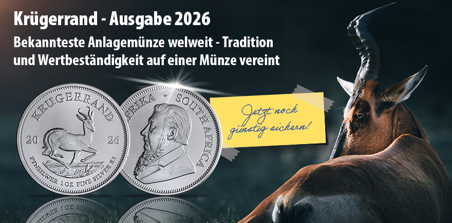 1 Unze Silber 2026 Krügerrand - Südafrika 1 Rand