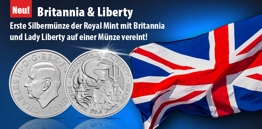  1 Unze Silber 2024 Britannia and Liberty