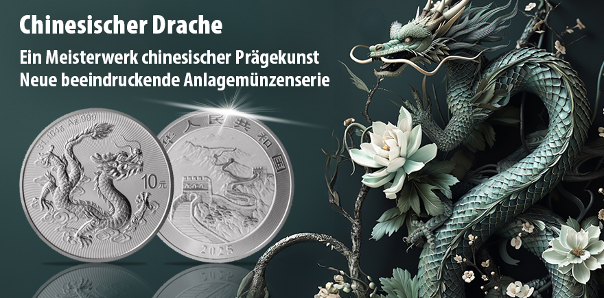 China 10 Yuan 2025 1 Unze Silber Chinesischer Drache