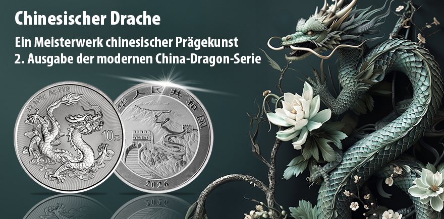 China 1 Unze Silber 2026 - Chinesischer Drache