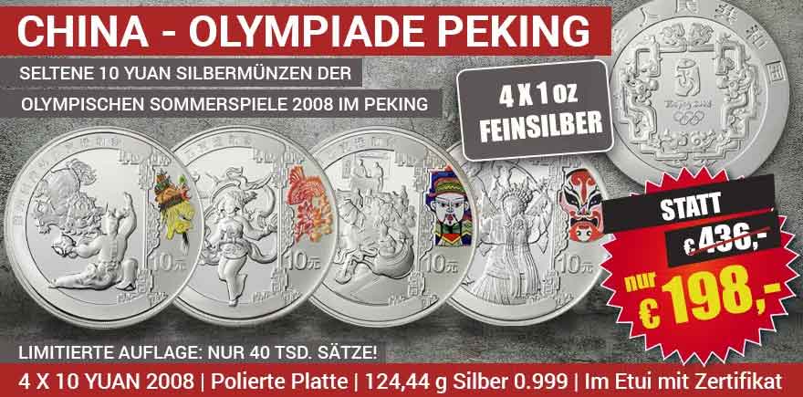 Silbermünze China | Olympiade Beijing | Historia-hamburg.de