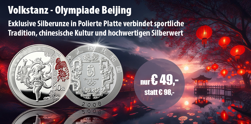 China 1 Oz Silber 2008 Olympiade Beijing - Volkstanz