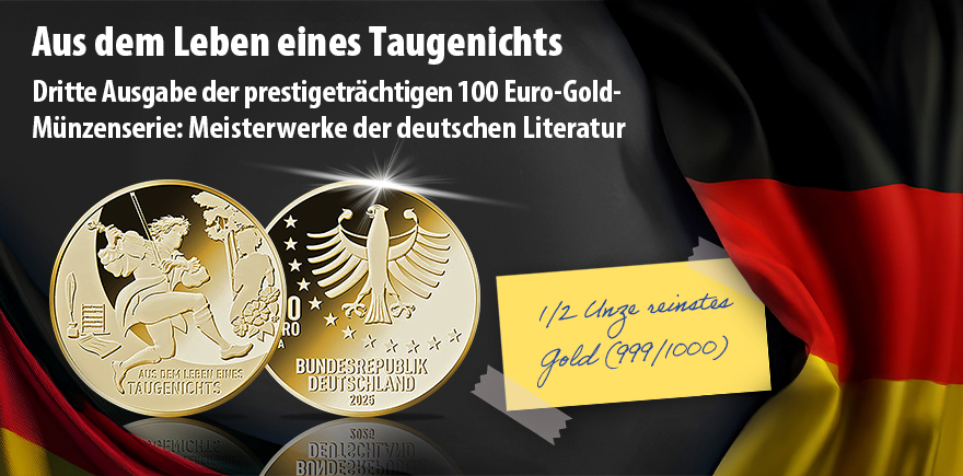 Deutschland 100 Euro Goldmünze 2025 - Aus dem Leben eines Taugenichts