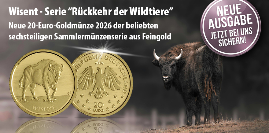 Deutschland 20 Euro Gold 2026 Wisent