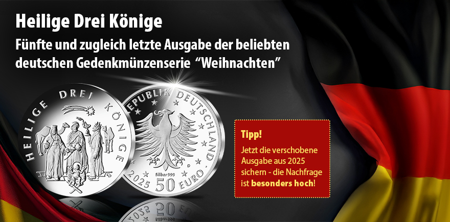Deutschland 50 Euro Silber 2025 Heilige Drei Könige - Weihnachten