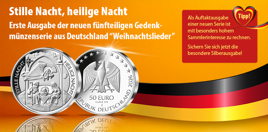 Deutschland 50 Euro Silber 2026 Stille Nacht, heilige Nacht - Weihnachtslieder