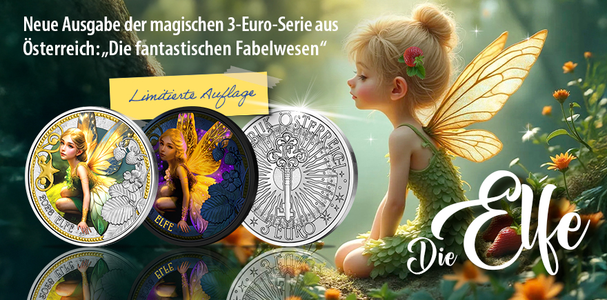 Österreich 3 Euro 2026 Die Elfe - Fantastische Fabelwesen