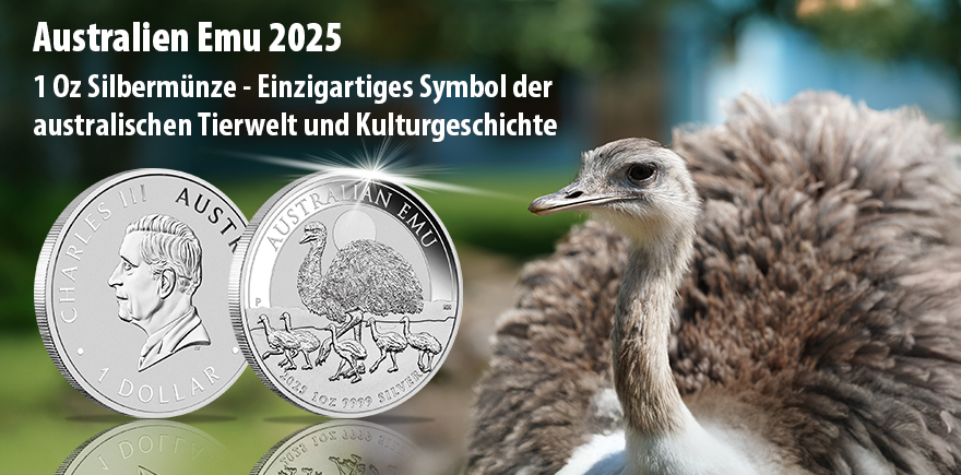 Australien 1 Dollar 2025 Silbermünze Emu