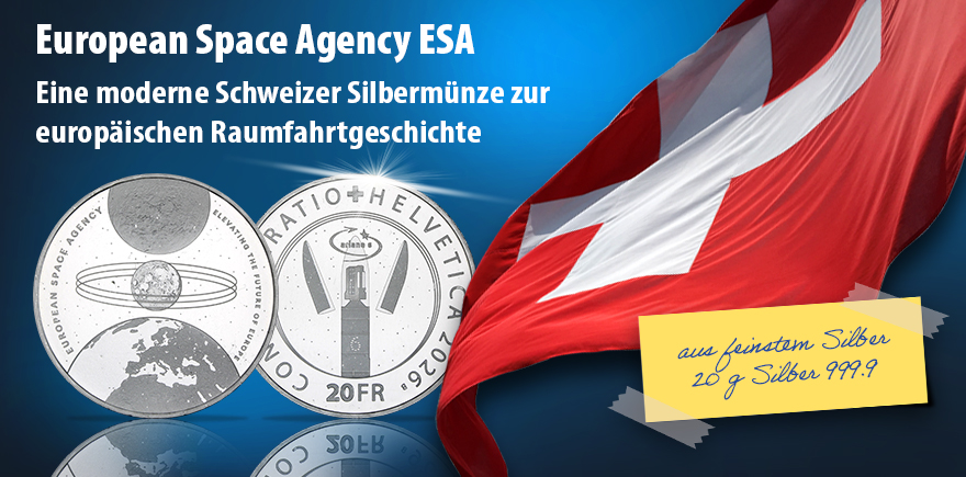 Schweiz 20 Franken 2026 - European Space Agency ESA