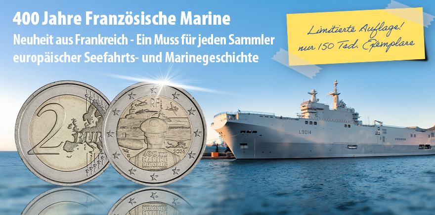 Frankreich 2 Euro 2026 - 400 Jahre Französische Marine