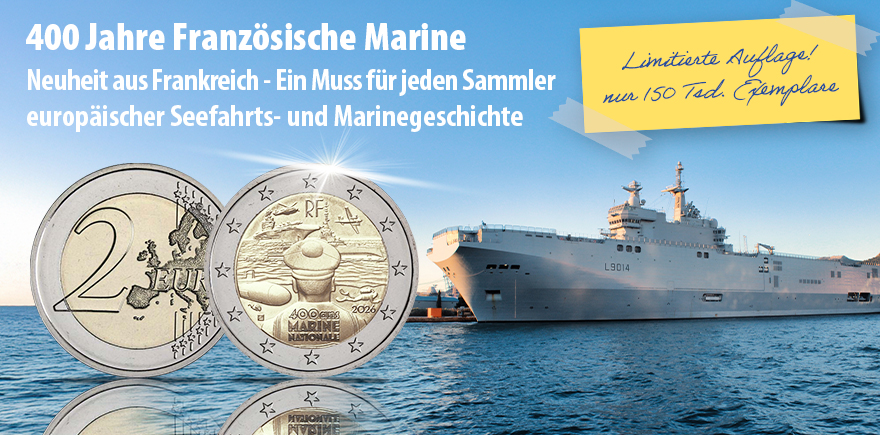Frankreich 2 Euro 2026 - 400 Jahre Französische Marine