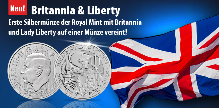 1 Unze Silber 2024 Britannia and Liberty