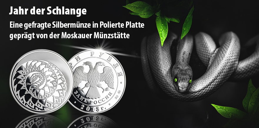 Russland 3 Rubel 2013 Lunar Jahr der Schlange