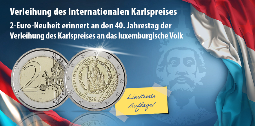 Luxemburg 2 Euro 2026 Verleihung des Internationalen Karlspreis