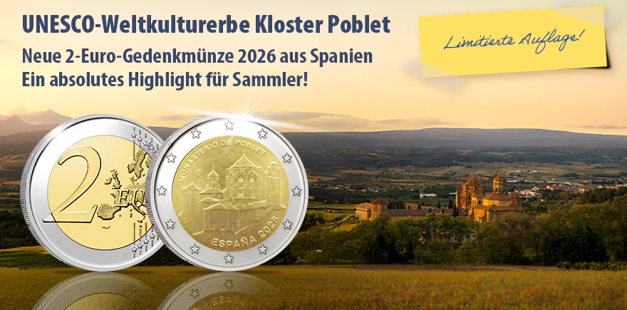 Spanien 2 Euro 2026 Kloster Poblet