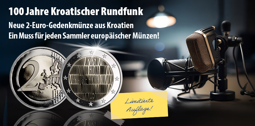 Kroatien 2 Euro 2026 - 100 Jahre Kroatischer Rundfunk