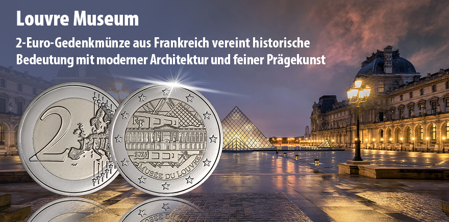 Frankreich 2 Euro 2025 Louvre Museum