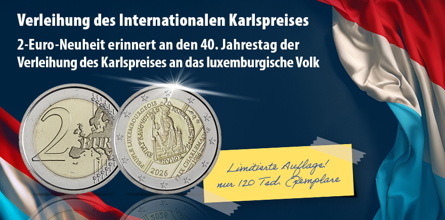 Luxemburg 2 Euro 2026 - Verleihung des Internationalen Karlspreis