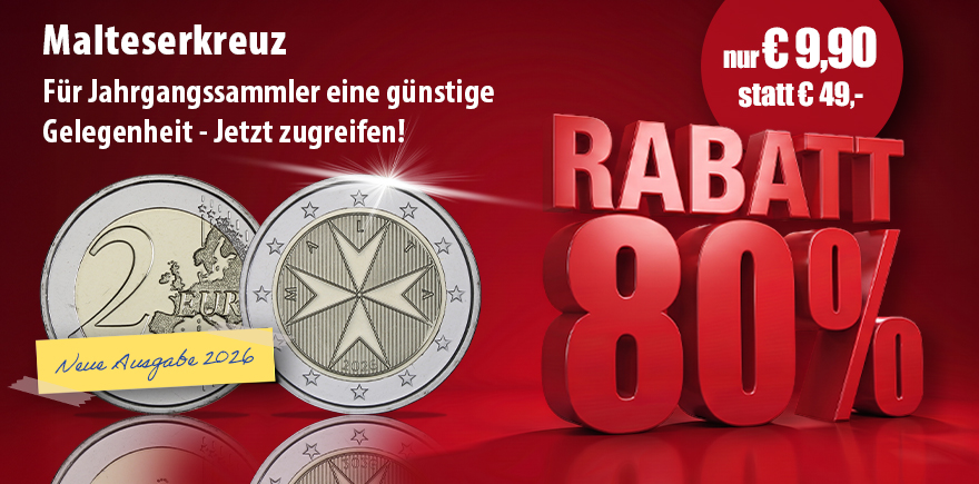 Malta 2 Euro 2026 - Malteserkreuz