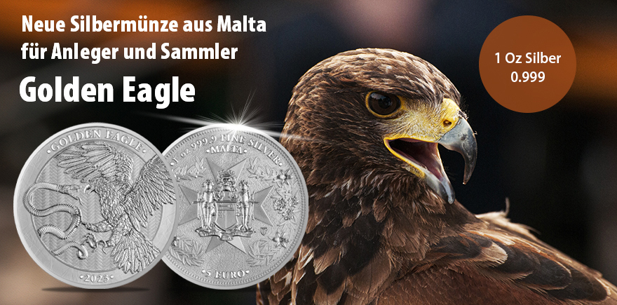 Malta Golden Eagle 1 Unze Silber 2023