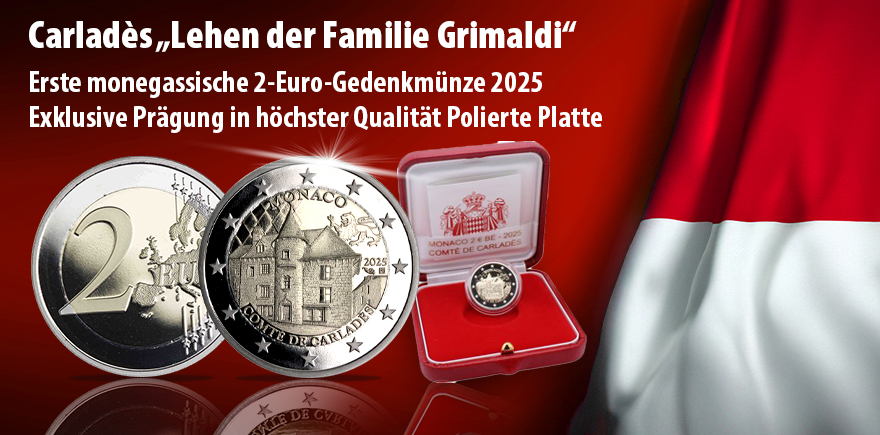 Monaco 2 Euro 2025 PP - Carladès: „Lehen der Familie Grimaldi“ - Haus des Prinzen