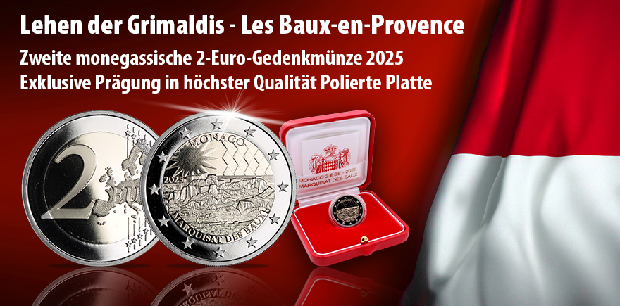 Monaco 2 Euro 2025 - Lehen der Grimaldis: Les Baux-en-Provence