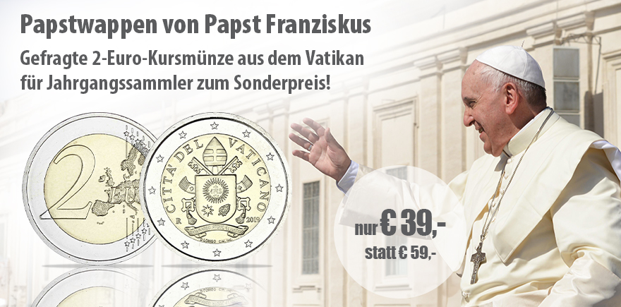 Vatikan 2 Euro 2019 Papst Franziskus Wappen