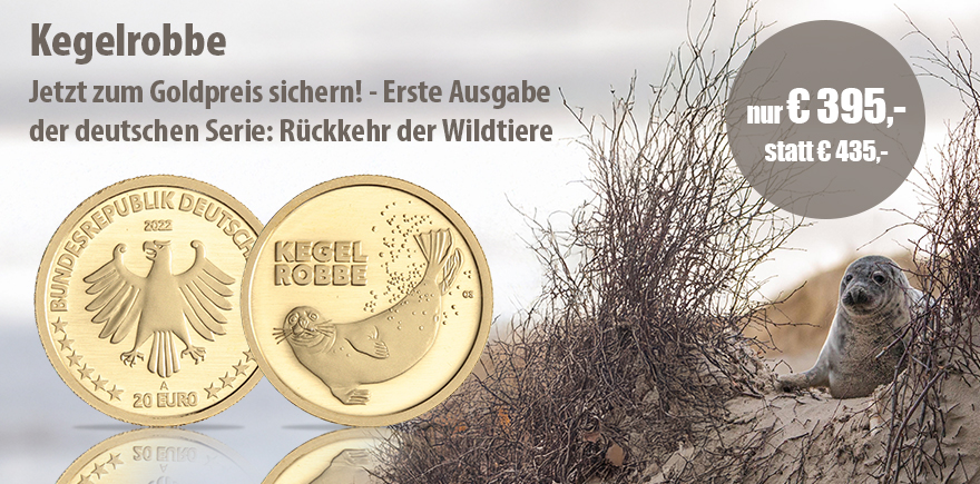 Deutschland 20 Euro Gold 2022 Kegelrobbe - Rückkehr der Wildtiere