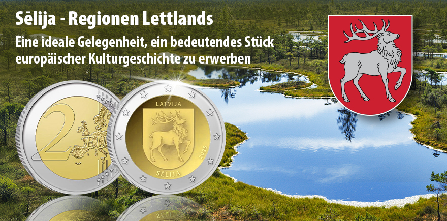 Lettland 2 Euro 2025 Regionen Lettlands - Sēlija