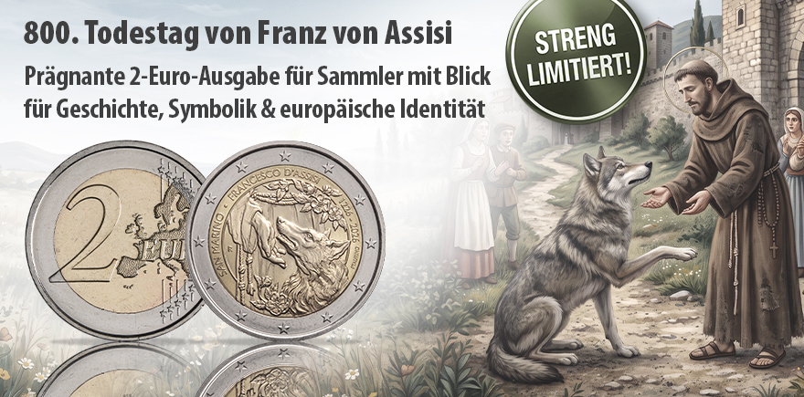 San Marino 2 Euro 2026 - 800. Todestag von Franz von Assisi