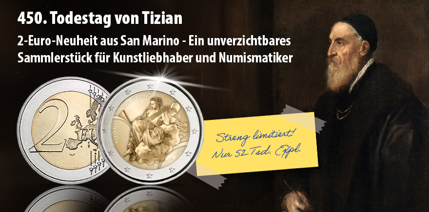 San Marino 2 Euro 2026 - 450. Todestag von Tizian