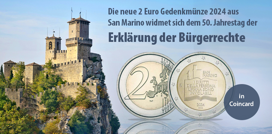 San Marino 2 Euro 2024 Erklärung der Bürgerrechte