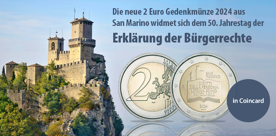 San Marino 2 Euro 2024 Erklärung der Bürgerrechte