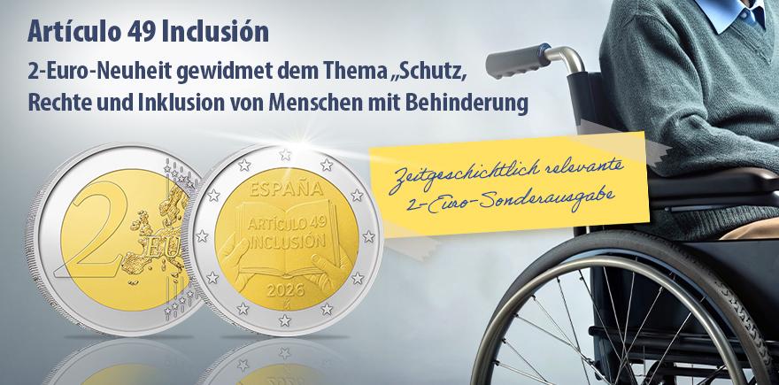 Spanien 2 Euro 2026 - Schutz, Rechte und Inklusion - „Artículo 49 Inclusión“