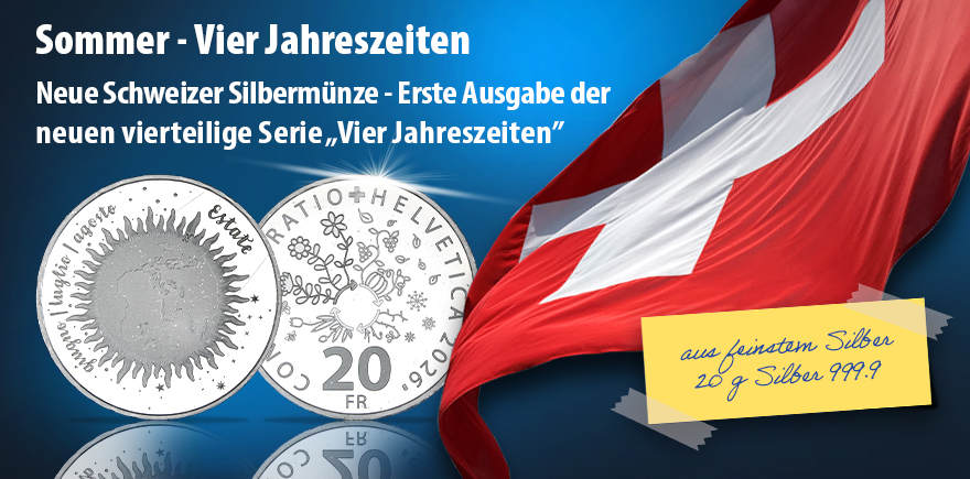 Schweiz 20 Franken 2026 Sommer - Vier Jahreszeiten