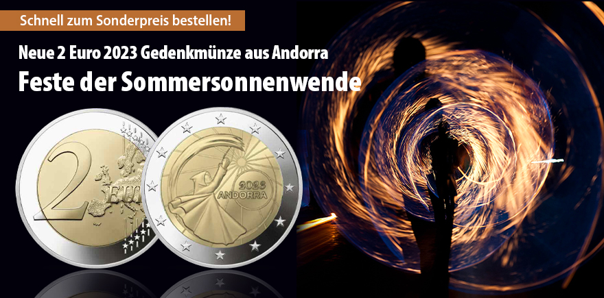 Andorra 2 Euro 2023 Feste der Sommersonnenwende