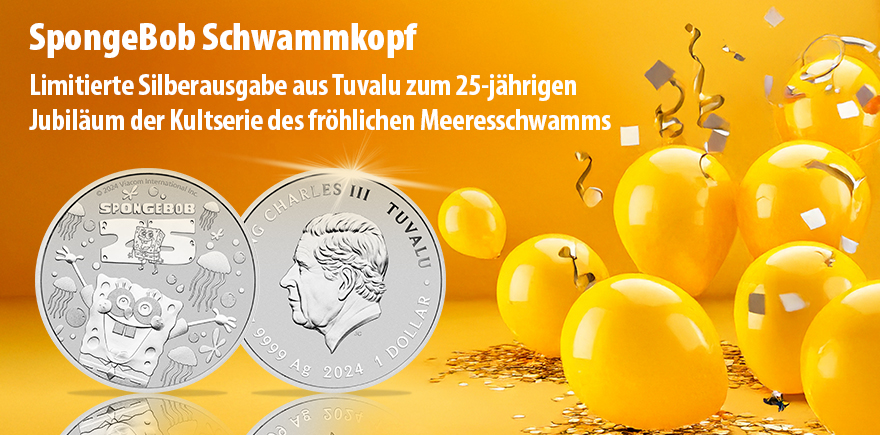 Tuvalu 1 Dollar 2024 SpongeBob Schwammkopf