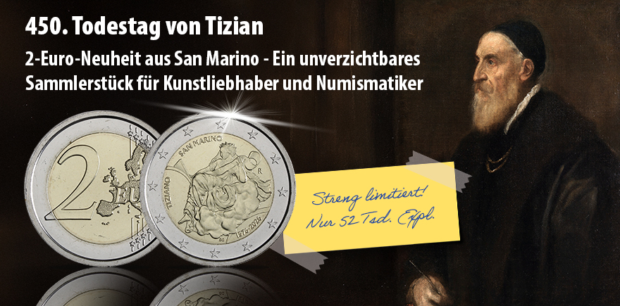 San Marino 2 Euro 2026 - 450. Todestag von Tizian