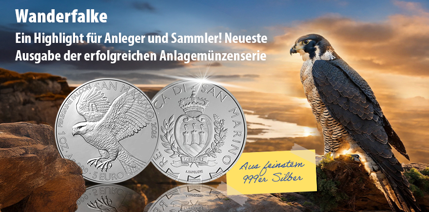 San Marino 1 Unze Silber 2026 Wanderfalke