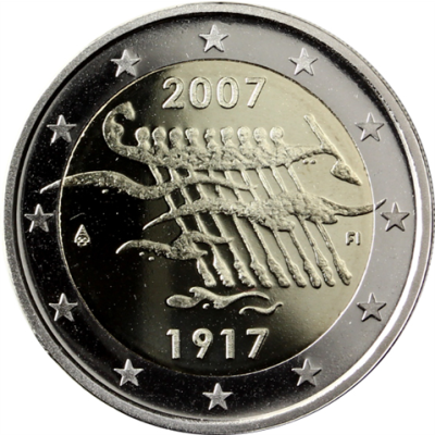 Finnland 2 Euro 2007 PP 90 Jahre Unabhängigkeit - Autonomie I