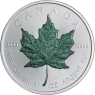 Kanada-5 Dollar-2015-AGstgl-MapleLeaf-Farbe Glitzer Grün-RS