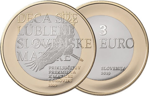 Slowenien 3 Euro 2019 bfr. Region Prekmurje