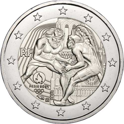 Frankreich-2Euro-2024-Stgl-Olympiade Paris Herkules-RS