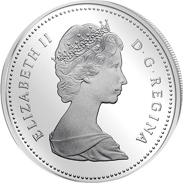 Silbermünze Dollar aus Kanada 1984
