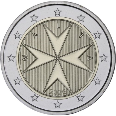 Malta-2 Euro-2026-Stgl-Kursmünze-RS
