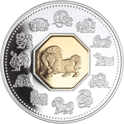 Kanada-15 Dollar-2002-AGpp-Pferd-RS