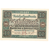 Deutsches Reich-10 Mark-1920-Reichsbanknote-Ro63-RS
