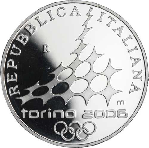 Italien-5Euro10Euro-2005-Olympia-EishockeySkilanglauf-RS