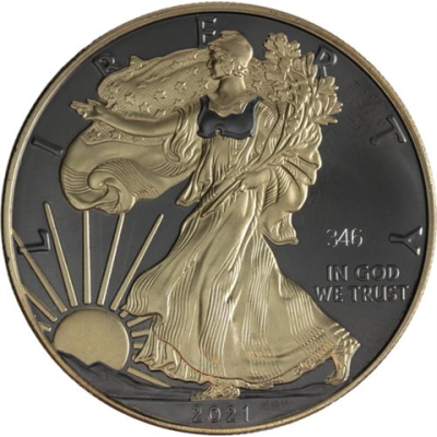 USA-1 Dollar-2021-AGstgl-FD-Ruth-Gold-Eagle Golden Ring-RS