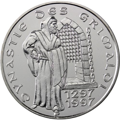 Monaco-100Francs-1997Agbfr-700-Jahre-Dynastie-Grimaldi-RS